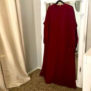 Burgundy dress!